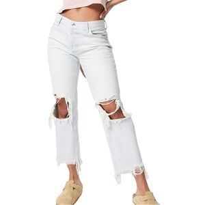 We The Free Maggie Mid-Rise Straight Jeans – Optic White | Size 24
